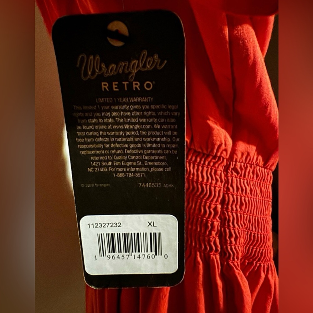 NWT WRANGLER Retro Snap Button Dress (XL) - Picture 9 of 10